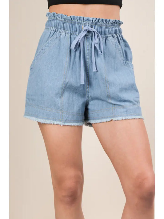Chambray Indigo Shorts