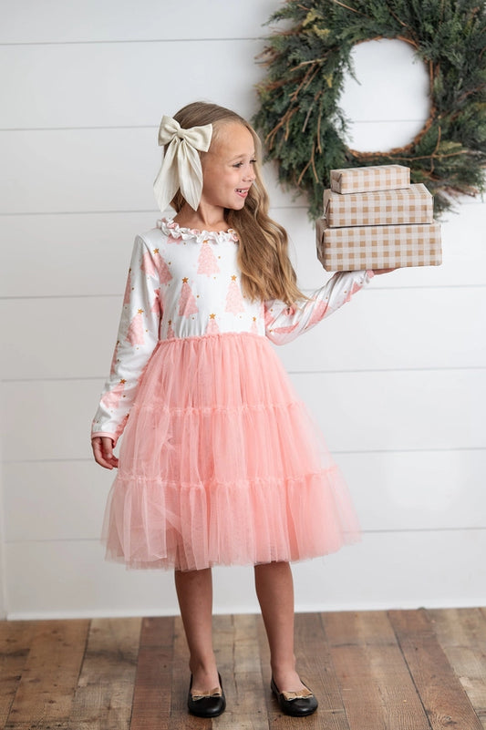 Pink Tulle Christmas Tree Dress