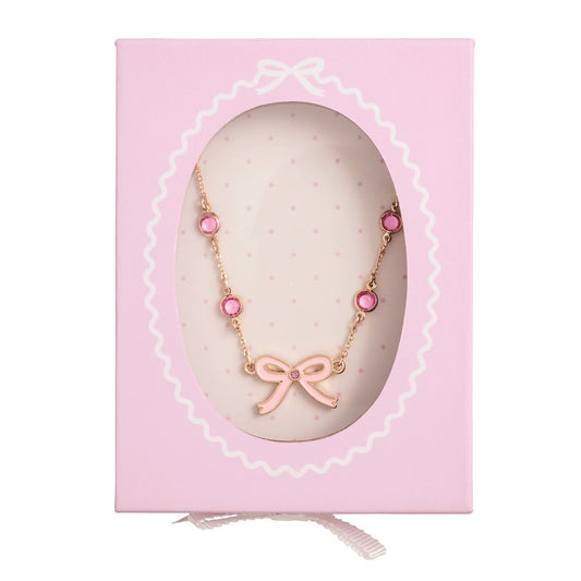 Bow Rhinestone Necklace