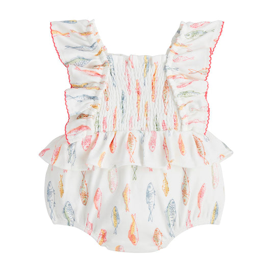 Just Keep Swimming Smocked Romper