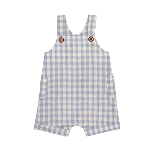 Light Blue Gingham Romper