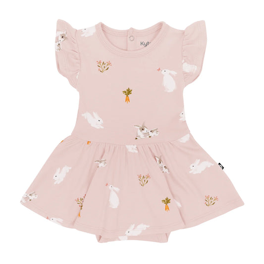 Blush Rabbit Twirl Bodysuit Dress