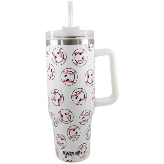Baseball Smiley Tumbler