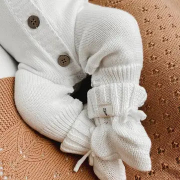 Luxe Knit Booties - Ivory