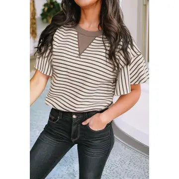 Bronzed Stripe Top