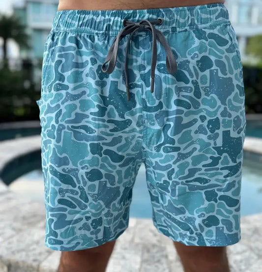 Texas Ocean Camo Athletic Shorts
