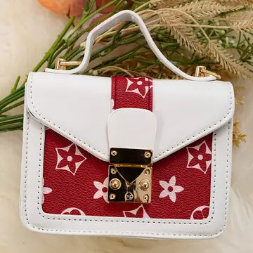 Inspired Mini Purse - White/Red
