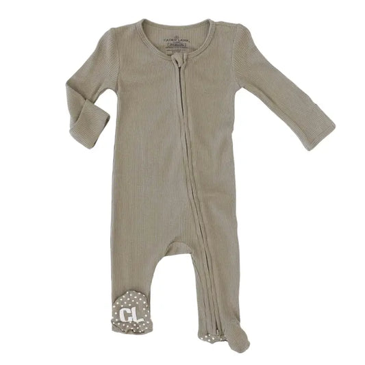 Eucalyptus Green Zip Footie