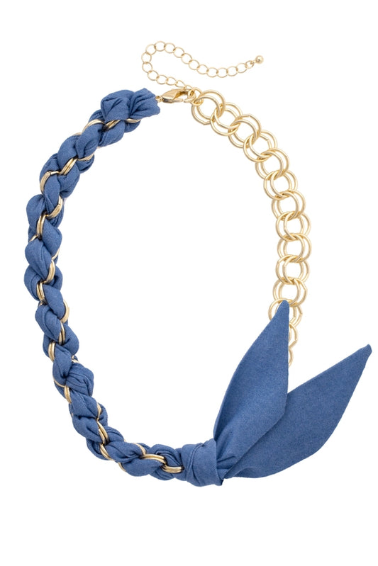 Dallas Denim Scarf Necklace