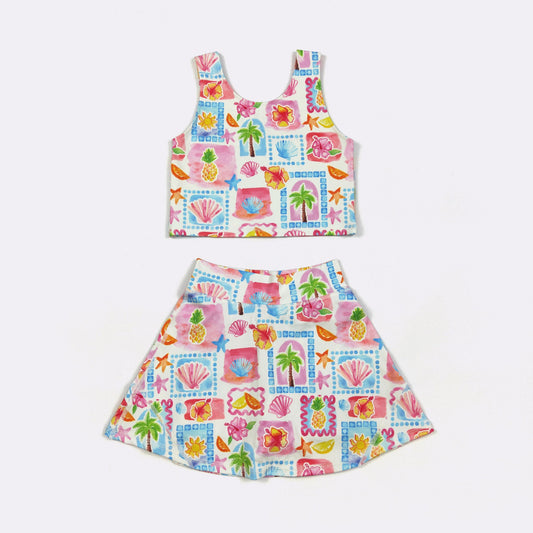 Tropical Summer Skort Set