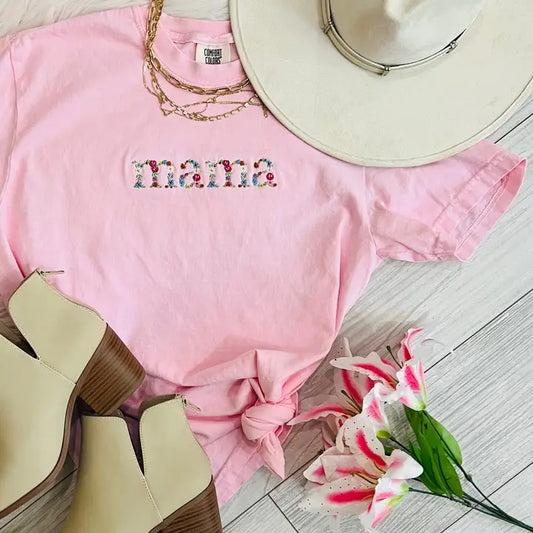 Pink Floral Mama Tee