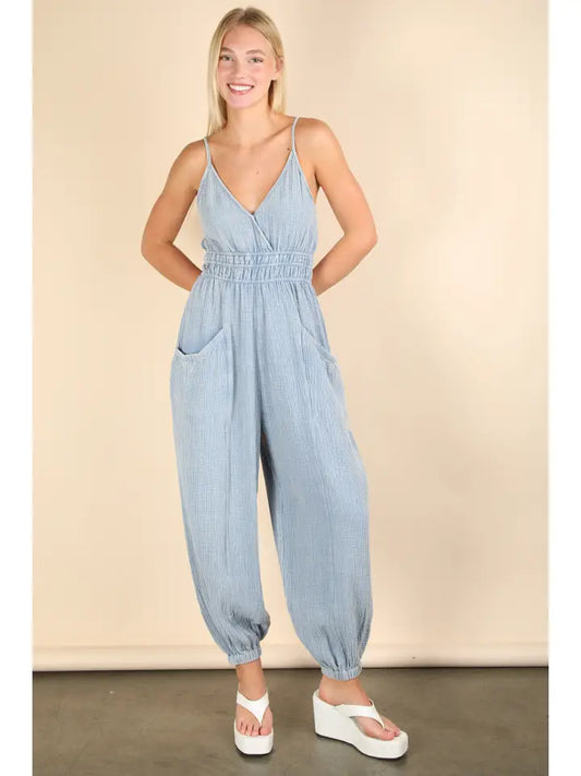 Muslin Denim Jumpsuit