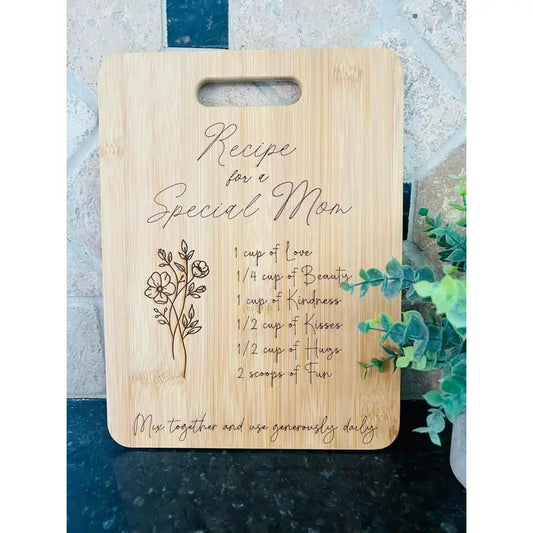 Recipe For A Special Mom Cutting Board