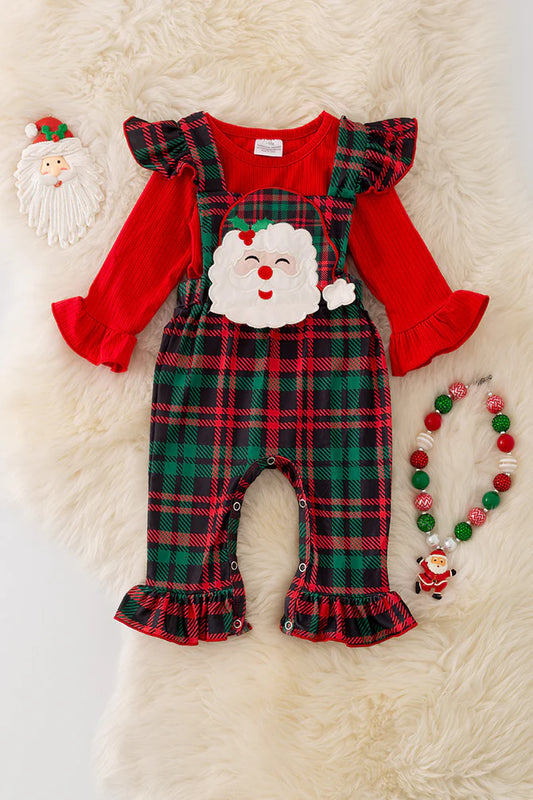 Red Ruffle Santa Set