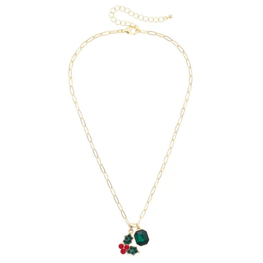 Holly Jolly Paperclip Necklace