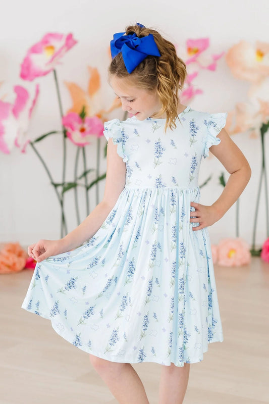 Texas Bluebonnets Flutter Dress