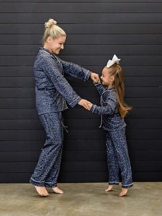 Black Animal Print PJ's - Mommy & Me