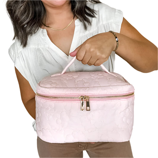 Floral Puff Cosmetic Bag
