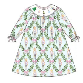 Nutcracker & Bows Smocked Dress