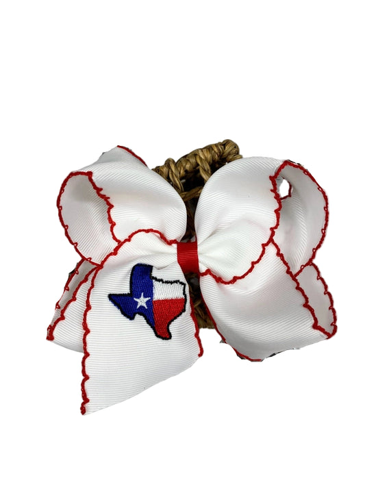 Texas State Embroidered Bow