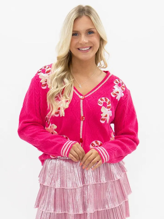 Candy Cane Christmas Cardigan