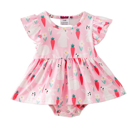 Bunny's & Carrots Flutter Romper