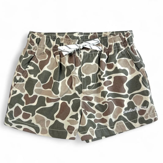 Boys Performance Shorts Sand Camo