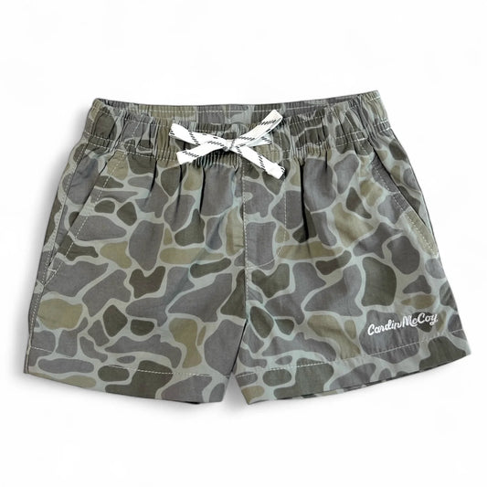 Boys Performance Shorts Gray Camo