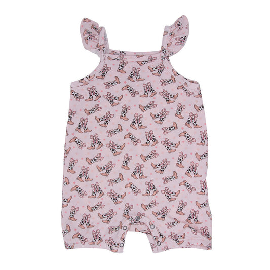 Cowhide Boots Flutter Romper