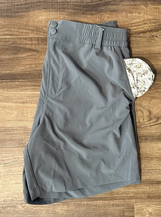 Grey w/ Fish - Everyday Shorts