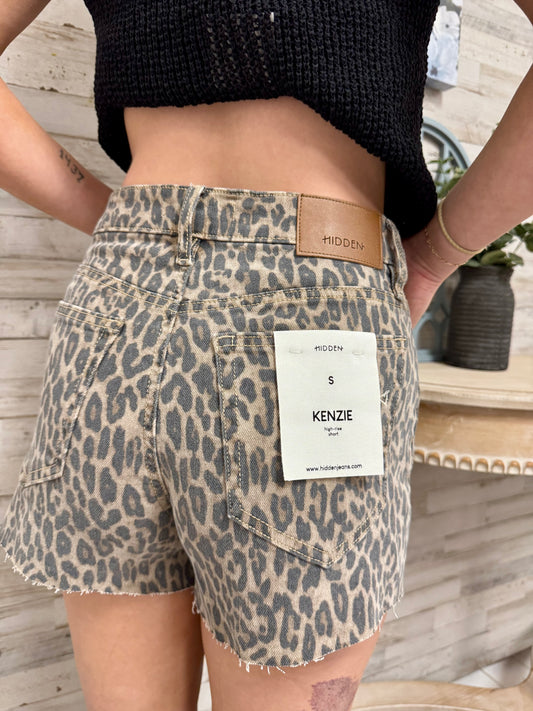 Kenzie Cheetah High Rise Shorts