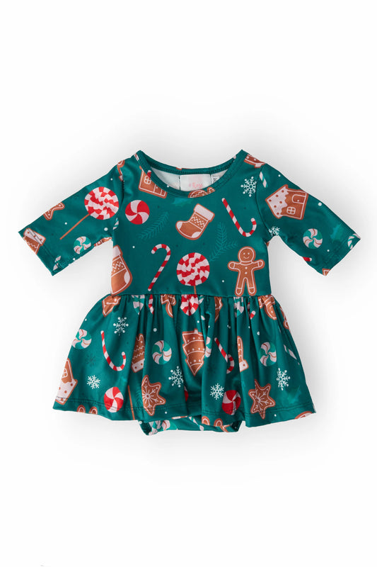 Gingerbread House Twirl Bodysuit