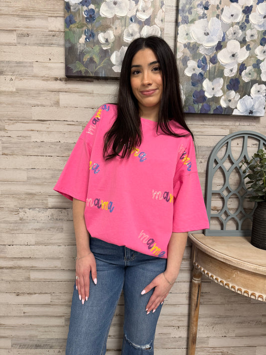 Sequin Mama Tee
