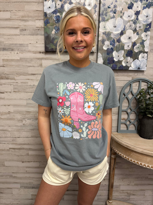 Floral Western Tee