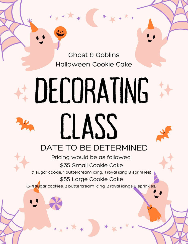 Ghost & Goblins Halloween Cookie Cake Decorating Class