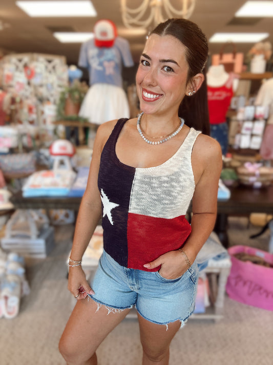 Texas Flag Knit Tank