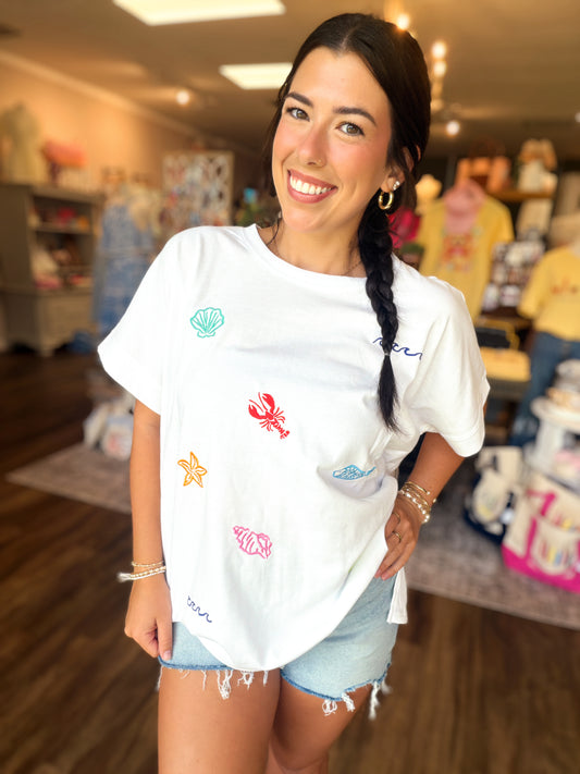Lala Embroidered Top - One Size