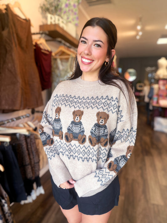 Khaki Christmas Teddy