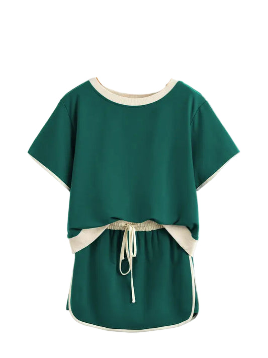 Serena Emerald Skort Set