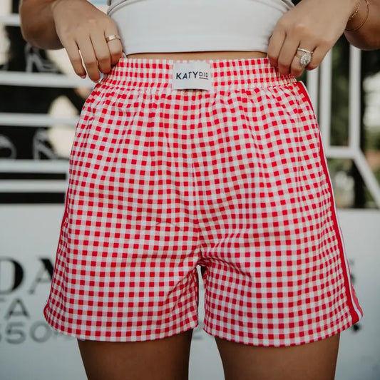Red Plaid Boxer Shorts
