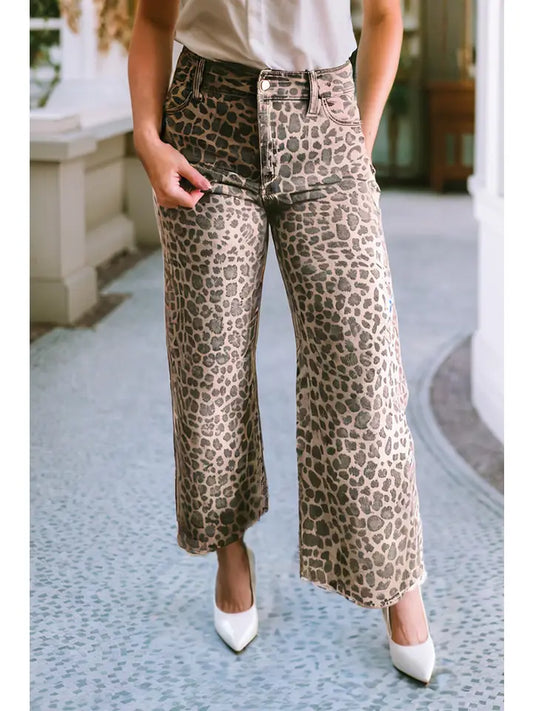 Maelee Leopard Frayed Pant