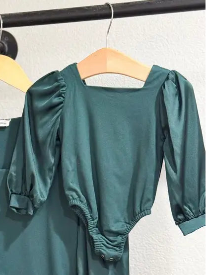 Satin Emerald Bodysuit
