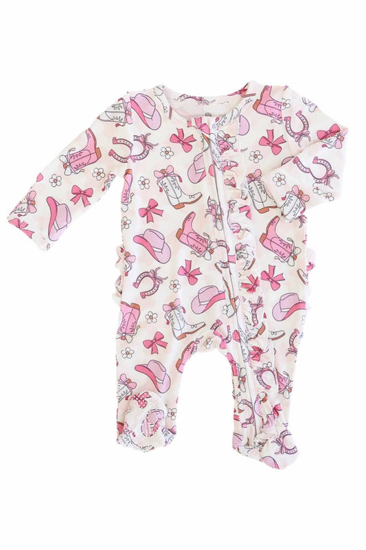 Rodeo Dreams Ruffle Footie