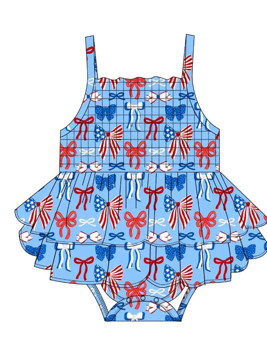 Red, White & Bow Romper