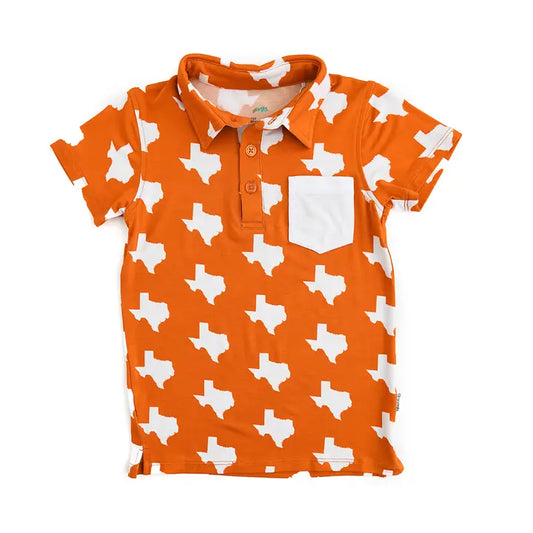 Burnt Orange Texas Polo