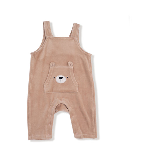 Kanga Bear Velour Overalls