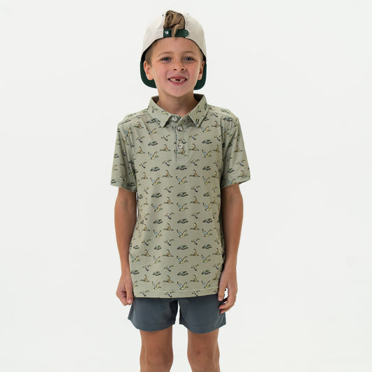 Flying Ducks Green - Youth Polo