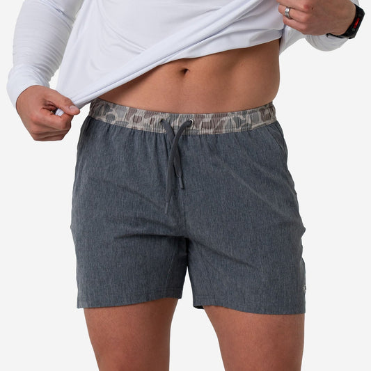 Grizzly Grey Classic Deer Camo - Athletic Short