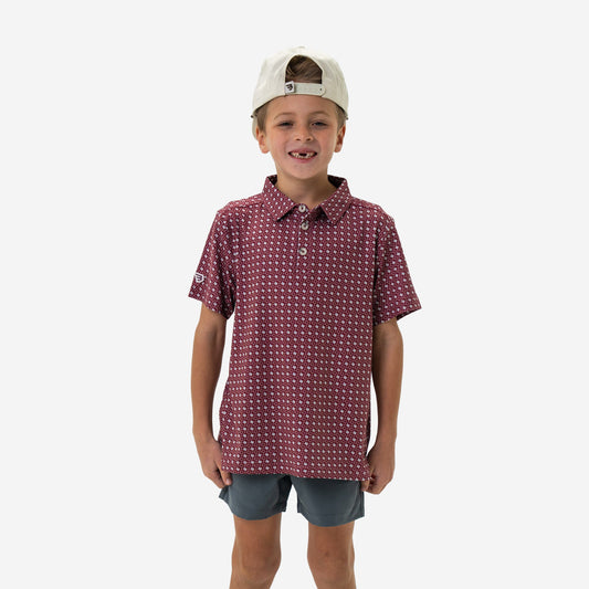 Texas Maroon & Grey - Youth Polo