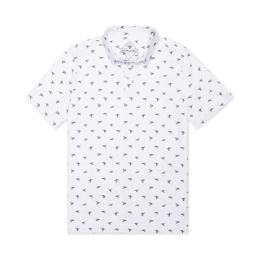 Ducks Flying White - Performance Polo